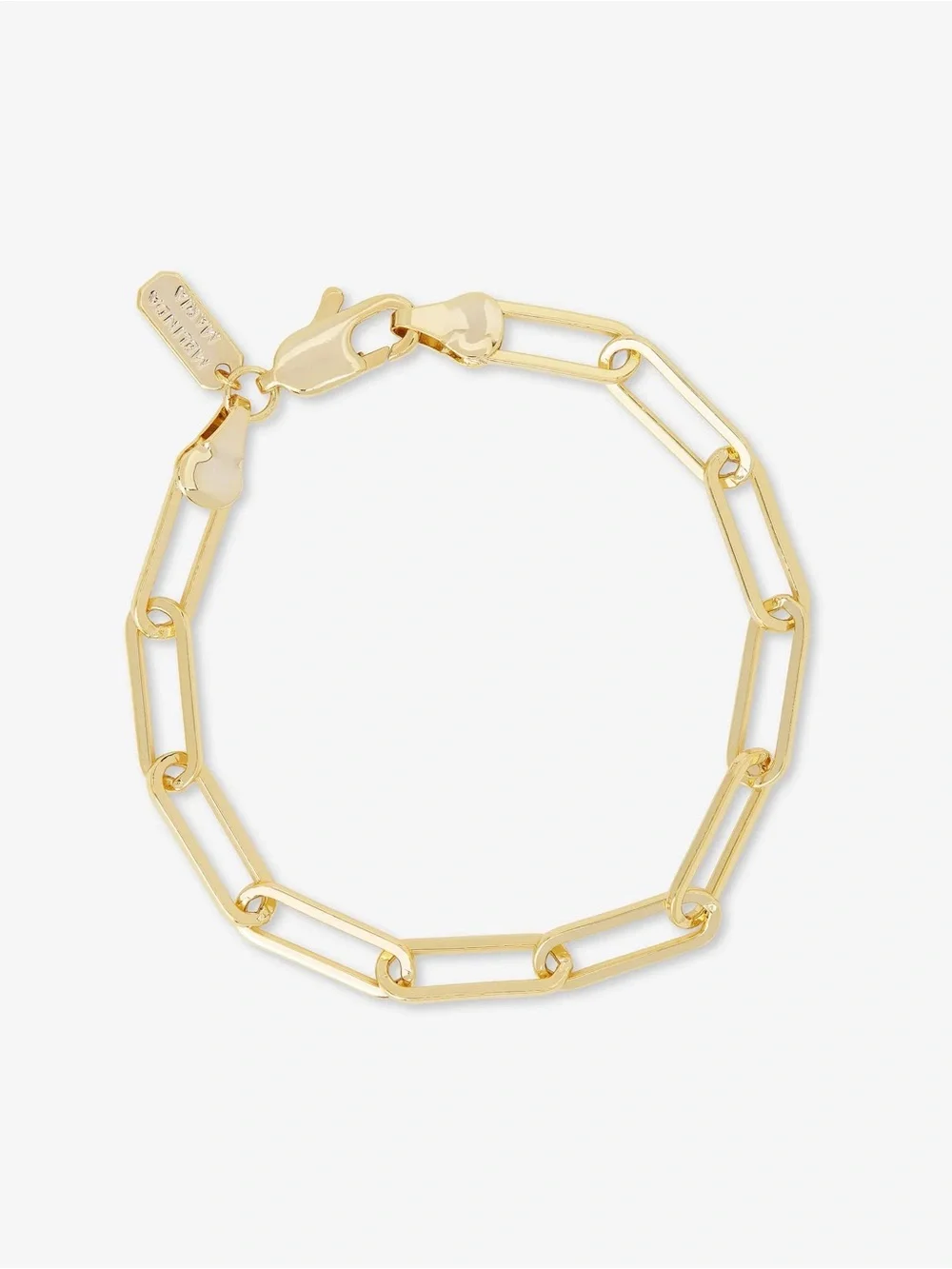 Melinda Maria Gold Paperclip Link Bracelet- 6”